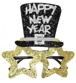 ochelari-petrecere-glitter-aurii-Happy-New-Year