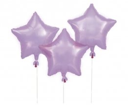 buchet-baloane-folie-stea-3-buc-mov-translucent-purple-43-cm