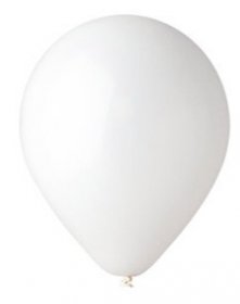 100 baloane rotunde albe standard 28 cm