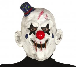 Masca Clown Horror Cu Mini Palarie