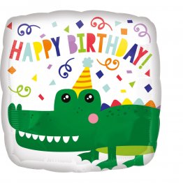 Balon folie Happy Birthday Crocodil 43 cm