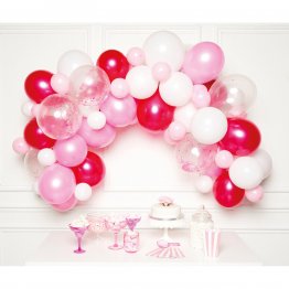 Arcada aranjament buchet baloane roz ghirlanda 70 bucati