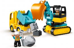 Lego duplo  camion si excavator pe senile 10931