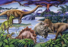 Puzzle locul de joaca al dinozaurilor, 35 piese