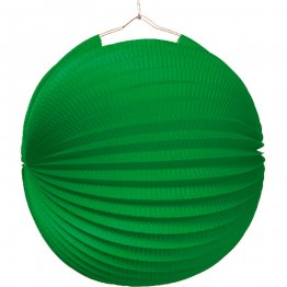 Lampion sferic decorativ verde de hartie de agatat 25 cm