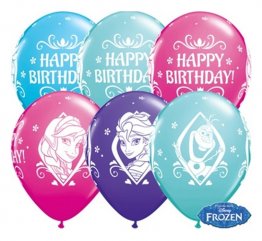 Set 25 baloane Frozen Happy Birthday pastel special mix