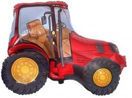 balon-mini-folie-tractor-rosu-35-cm
