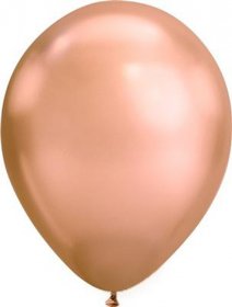 50 baloane chrome roz gold 33 cm