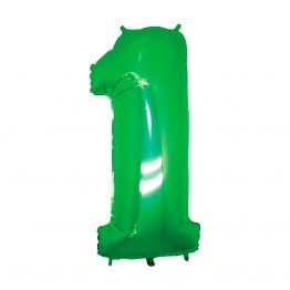 Balon Folie Mare Cifra 1 Verde - 102 cm