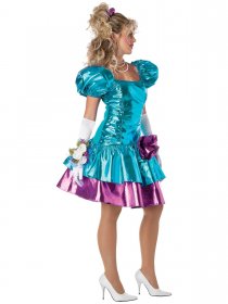 Costum pop star diva anii 80 rochie metalica glam