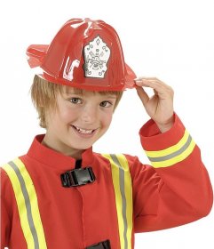 Palarie pompier rosie de copii