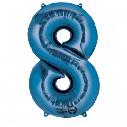 Balon folie cifra 8 blue 86 cm