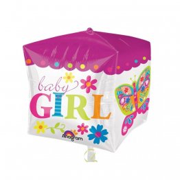 Balon Folie Cubez Baby Girl, 38 x 40 cm
