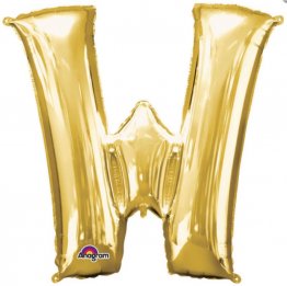 Balon folie figurina litera W aurie mare 83cm