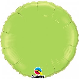 Balon folie metalizat rotund Lime Green - 45 cm