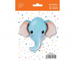 balon-folie-figurina-99-cm-cap-de-elefant-albastru