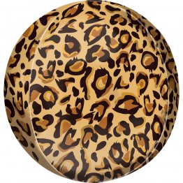 Balon sfera folie orbz print leopard 40 cm