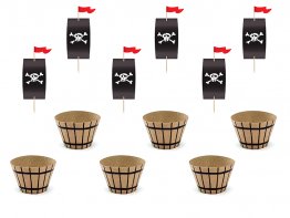 Set 6 forme hartie cutter prajituri forme Pirates Party