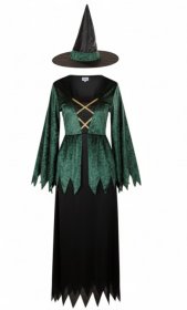 Costum vrajitoare adulti Emerald