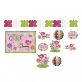 Decoratiuni pentru petrecere fetite - Baby Girl, Amscan 241119, Set 10 buc