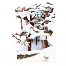 Felicitare de iarna 3D Swing Cards - Iarna in padure