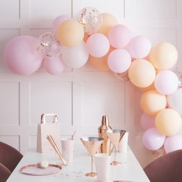 arcada-aranjament-baloane-pink-peach-confetti-60-buc