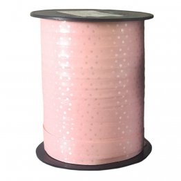 Rafie roz cu buline albe pentru decoratiuni - 10 mm, Radar B41058