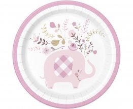 set-8-farfurii-party-elefant-floral-roz-18-cm
