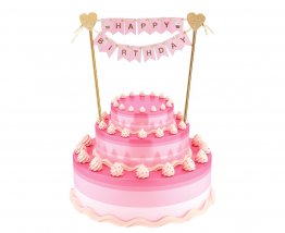decoratiune-tort-banner-stegulete-roz-hapyy-birthday-20-cm