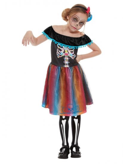 costum-carnaval-multicolor-halloween-schelete-fete