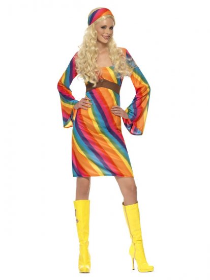 Costum hippie anii 60 Multicolor