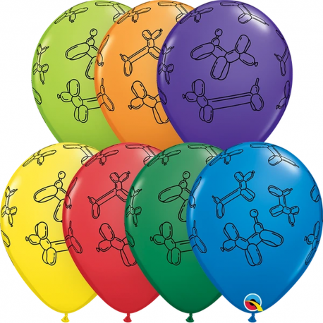 Set 25 baloane Latex 28 cm inscriptionate Balloon Dogs