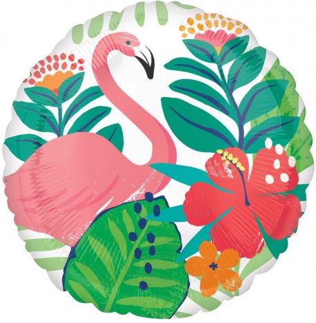 Balon folie 45 cm Flamingo Tropical
