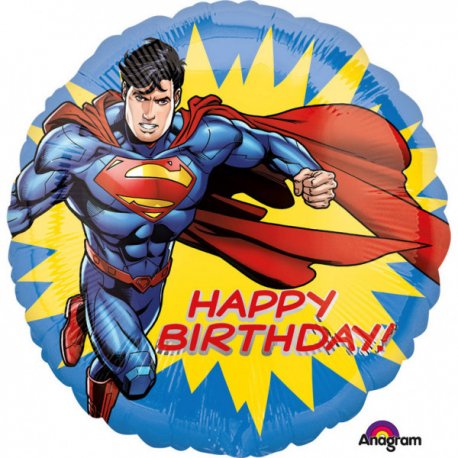 Balon folie 45 cm Superman Happy Birthday