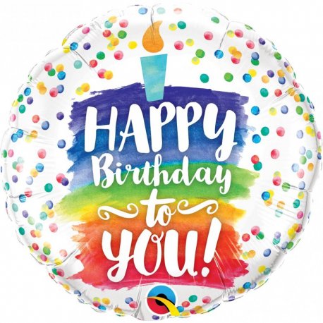 Balon Folie 45 Happy Birthday Cake - 57298