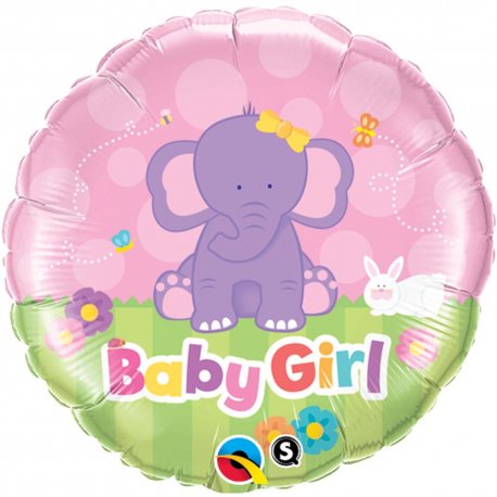 Balon folie 45 cm Baby Girl Elefantel