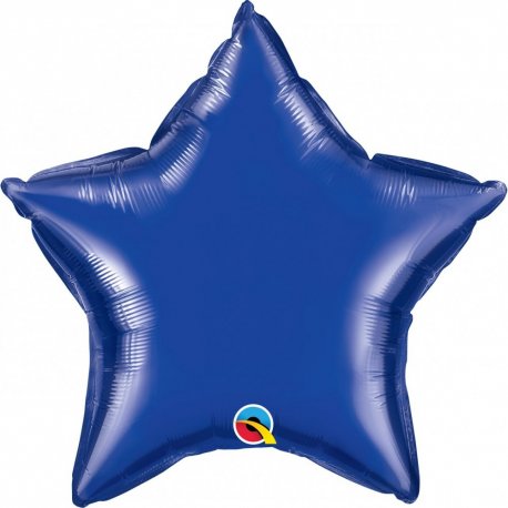 Balon folie dark blue metalizat stea - 50 cm