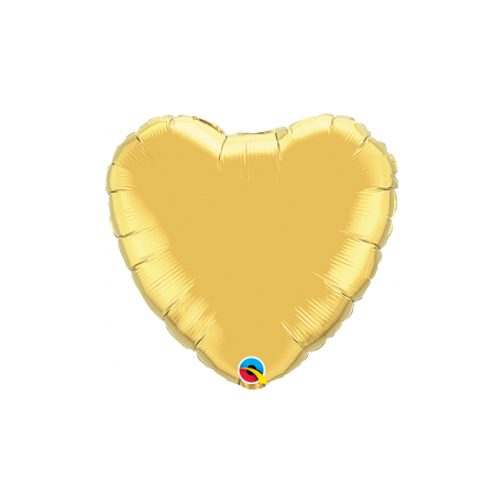 Balon mini figurina inima auriu - 23 cm