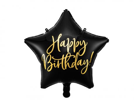 balon-folie-stea-happy-birthday-negru-cu-auriu-40-cm