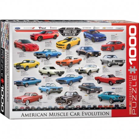 Puzzle 1000 piese American Muscle Car Evolution
