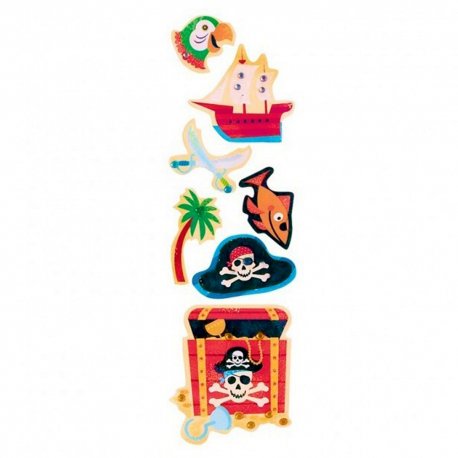 Stickere decorative pentru copii -  Pirates Treasure, Set 7 piese