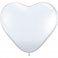 Set 25 baloane latex in forma de inima, Diamond Clear, 16 cm