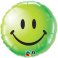 Balon folie 45 cm Green Smiley Face