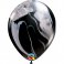 Balon Latex SuperAgate 11 inch (28 cm) Black & White, set 25 buc