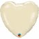 Balon mini folie ivory in forma de inima - 10 cm