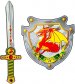 set-sabie-si-scut-dragon-medieval-viking-galben