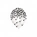 Set 6 baloane latex 28 cm confetti negre