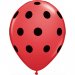 Set 50 baloane latex 13 cm rosii - Big Polka Dots