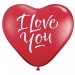 Baloane latex in forma de inima "I Love You" - 25 cm