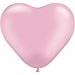 Set 25 baloane latex in forma de inima, Pearl Pink, 16 cm